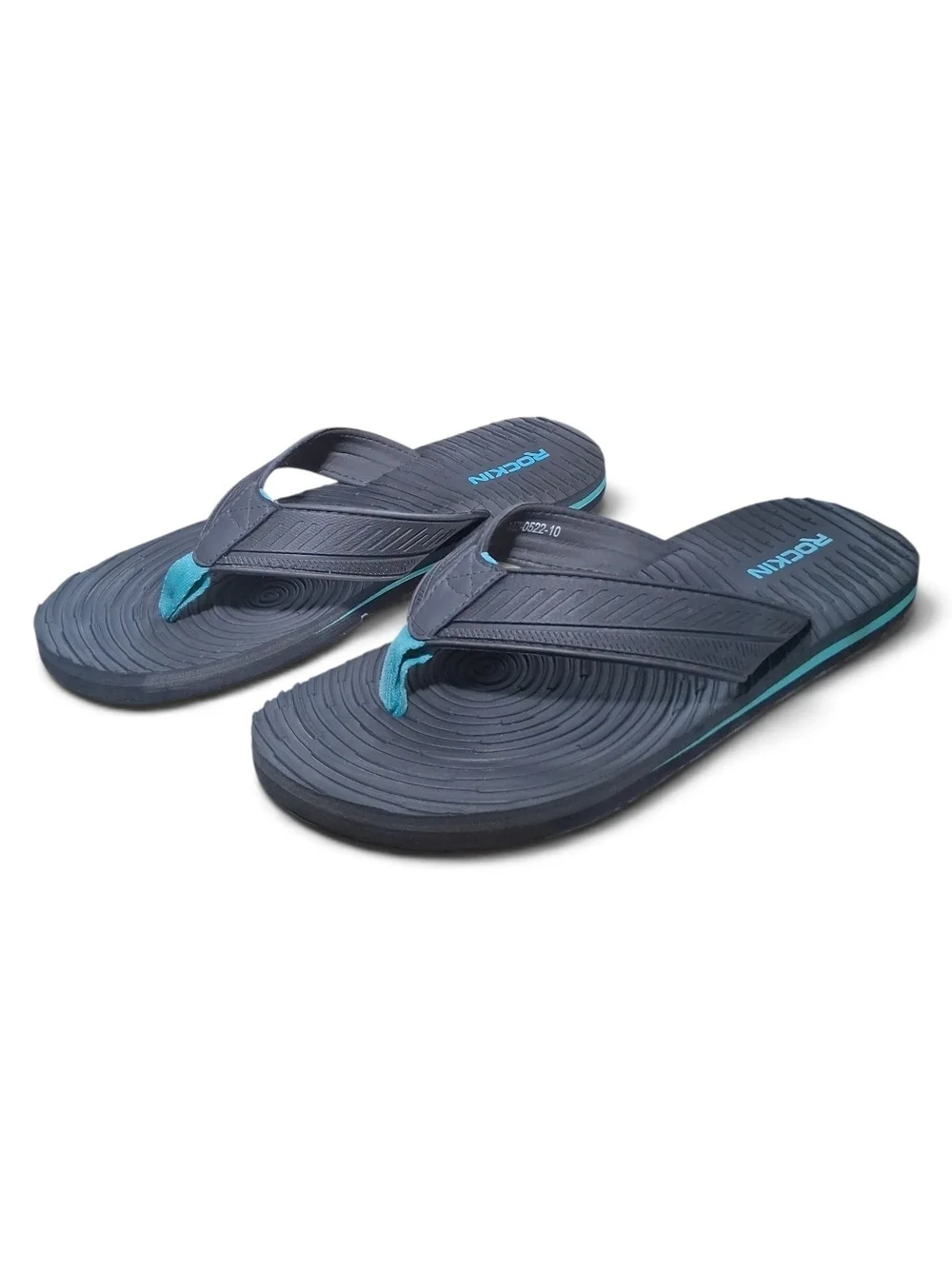 Rockin Navigator Men Flip Flops Charcoal Grey Size 10